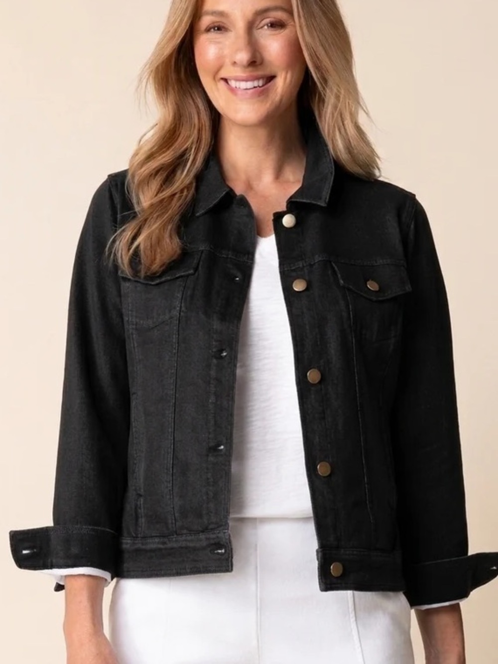 Habitat Clothes To Live In - Stonewash Knit Jean Jacket Size Small